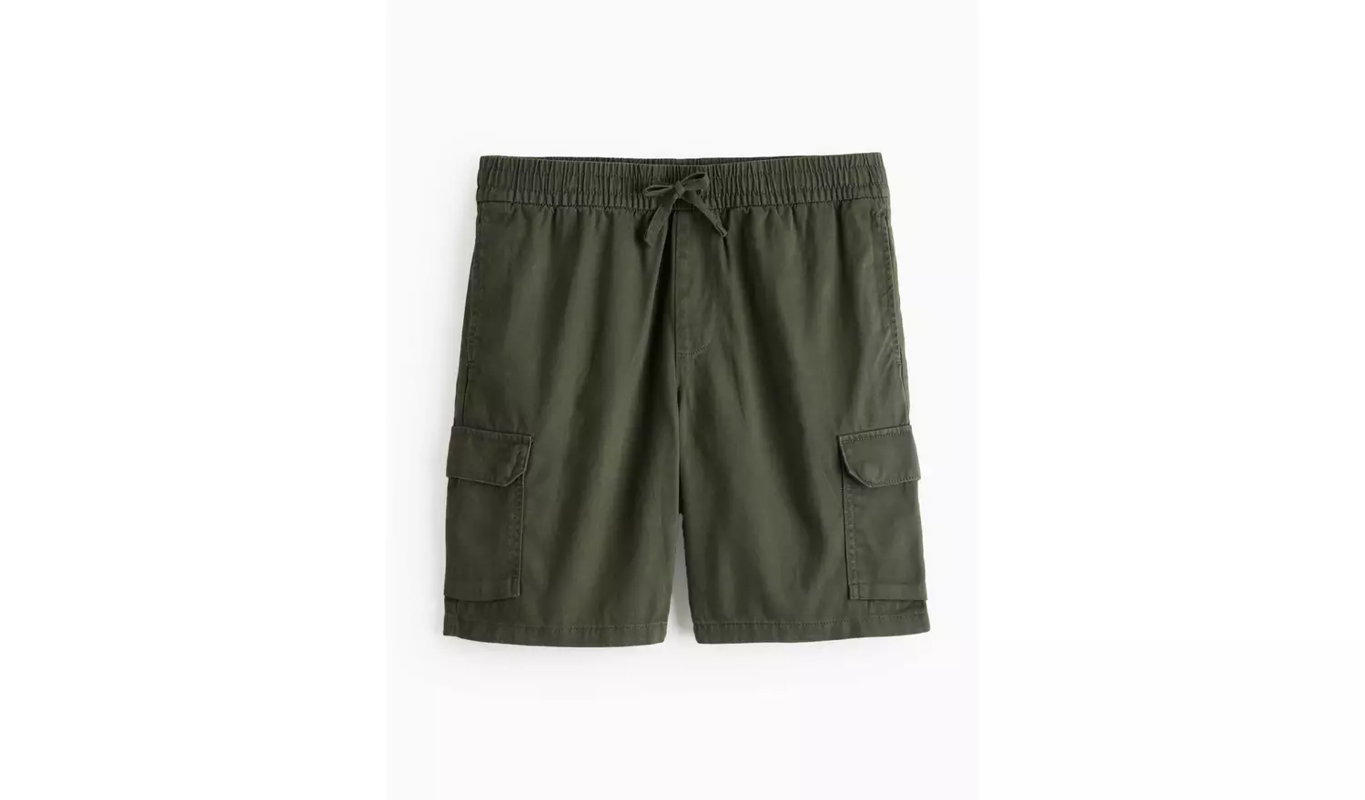 Khaki Washed Cargo Shorts 40