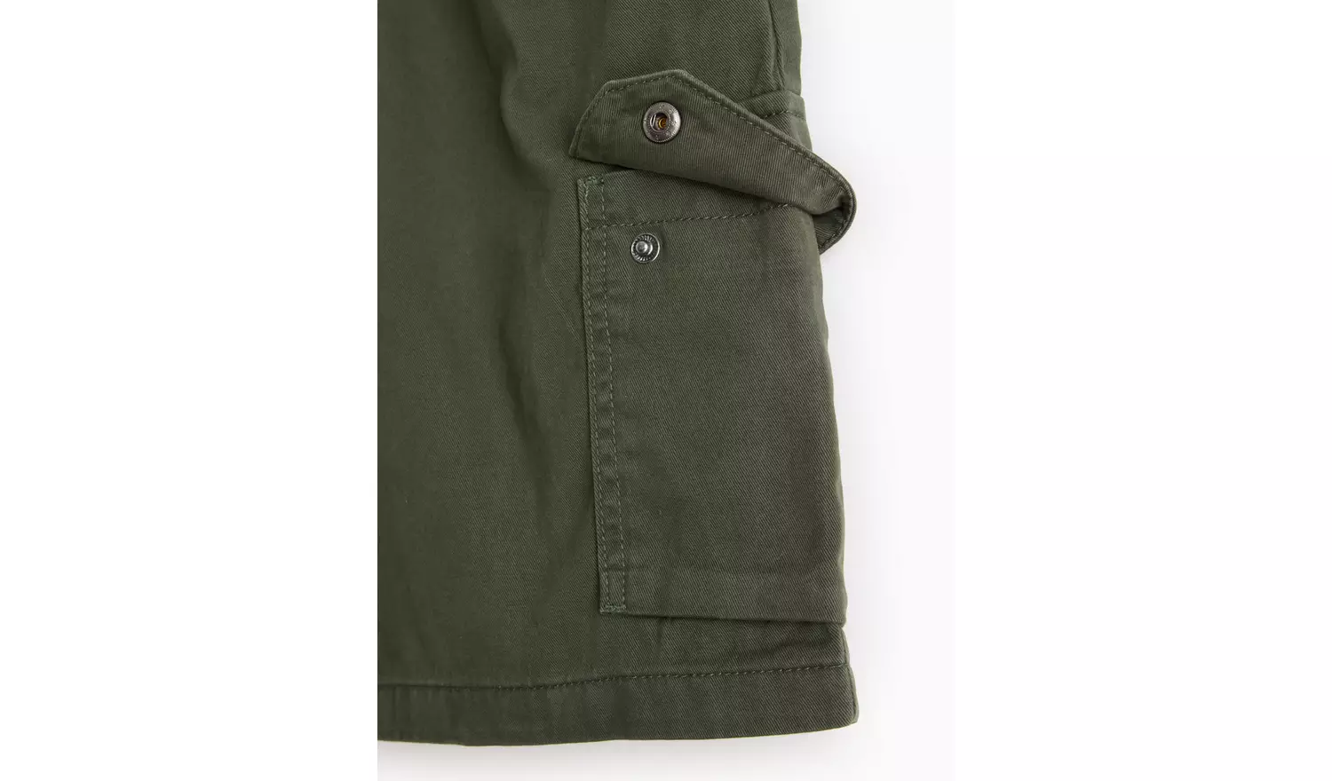 Khaki Washed Cargo Shorts 30