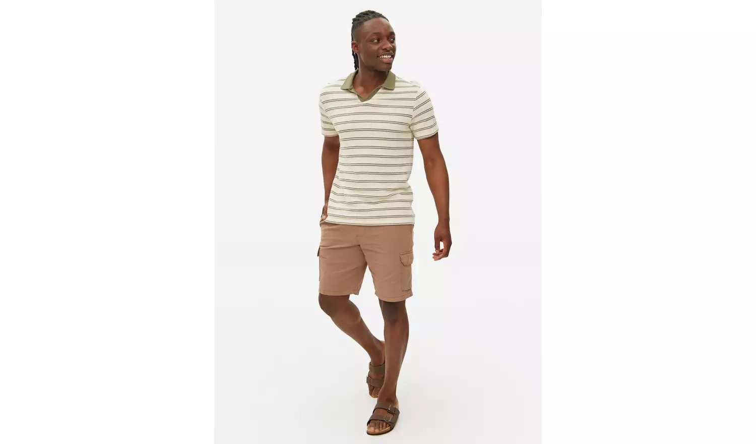Neutral Washed Cargo Shorts 38