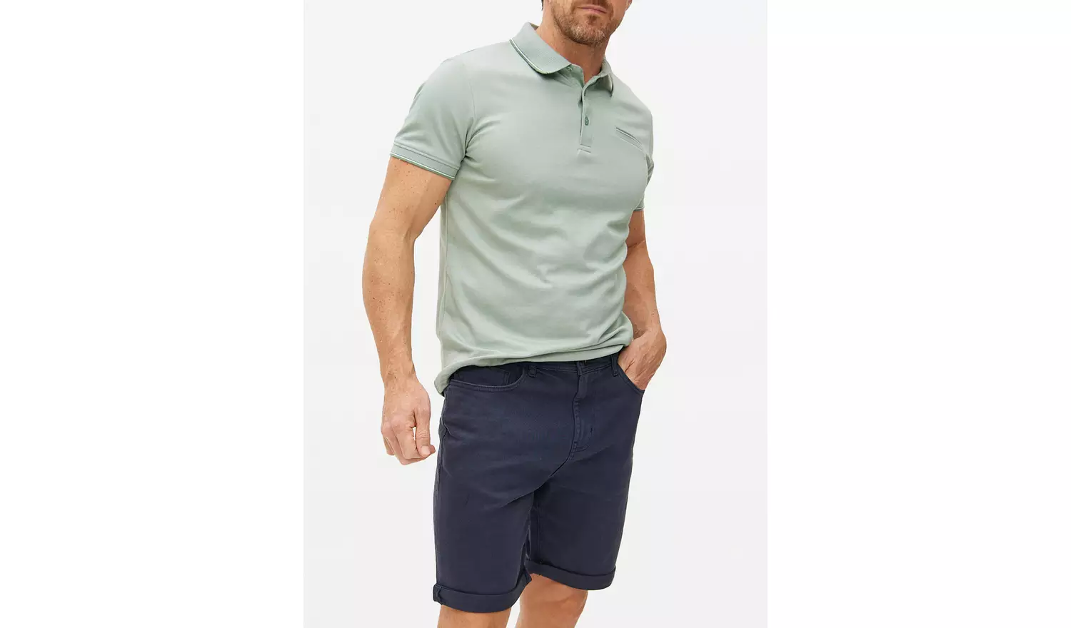 Navy Garment Dye Denim Shorts 30