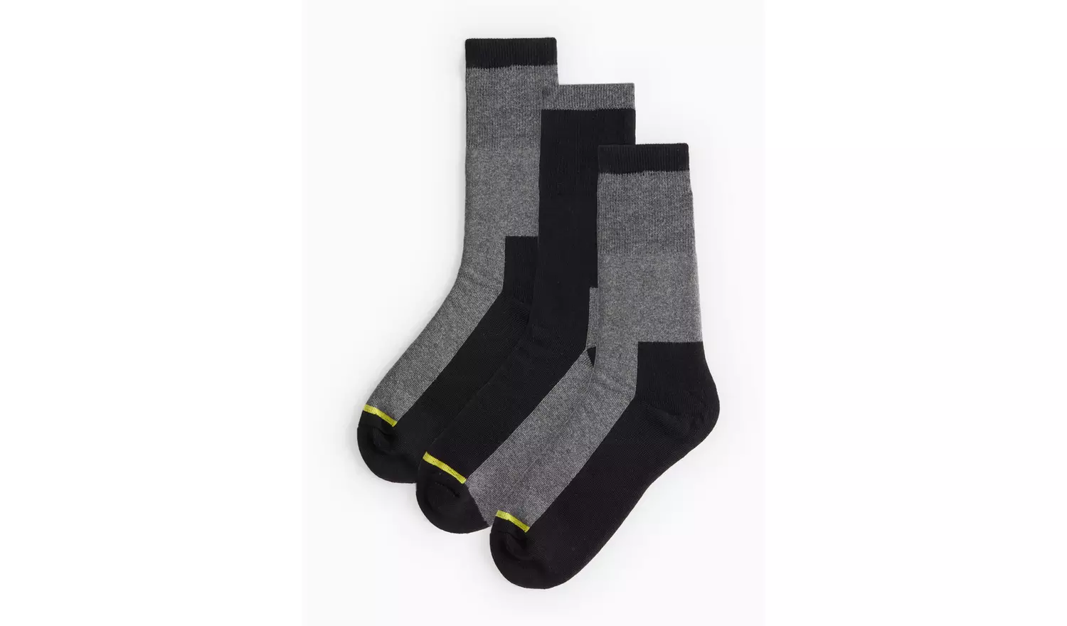 Grey & Black Ankle Socks 3 Pack 6-8.5