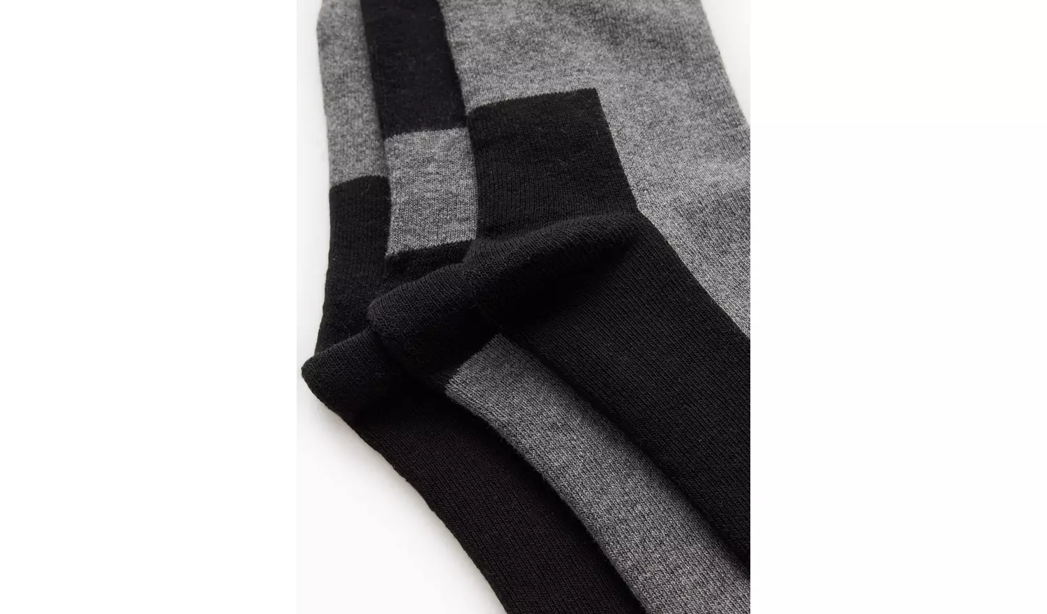 Grey & Black Ankle Socks 3 Pack 9-12