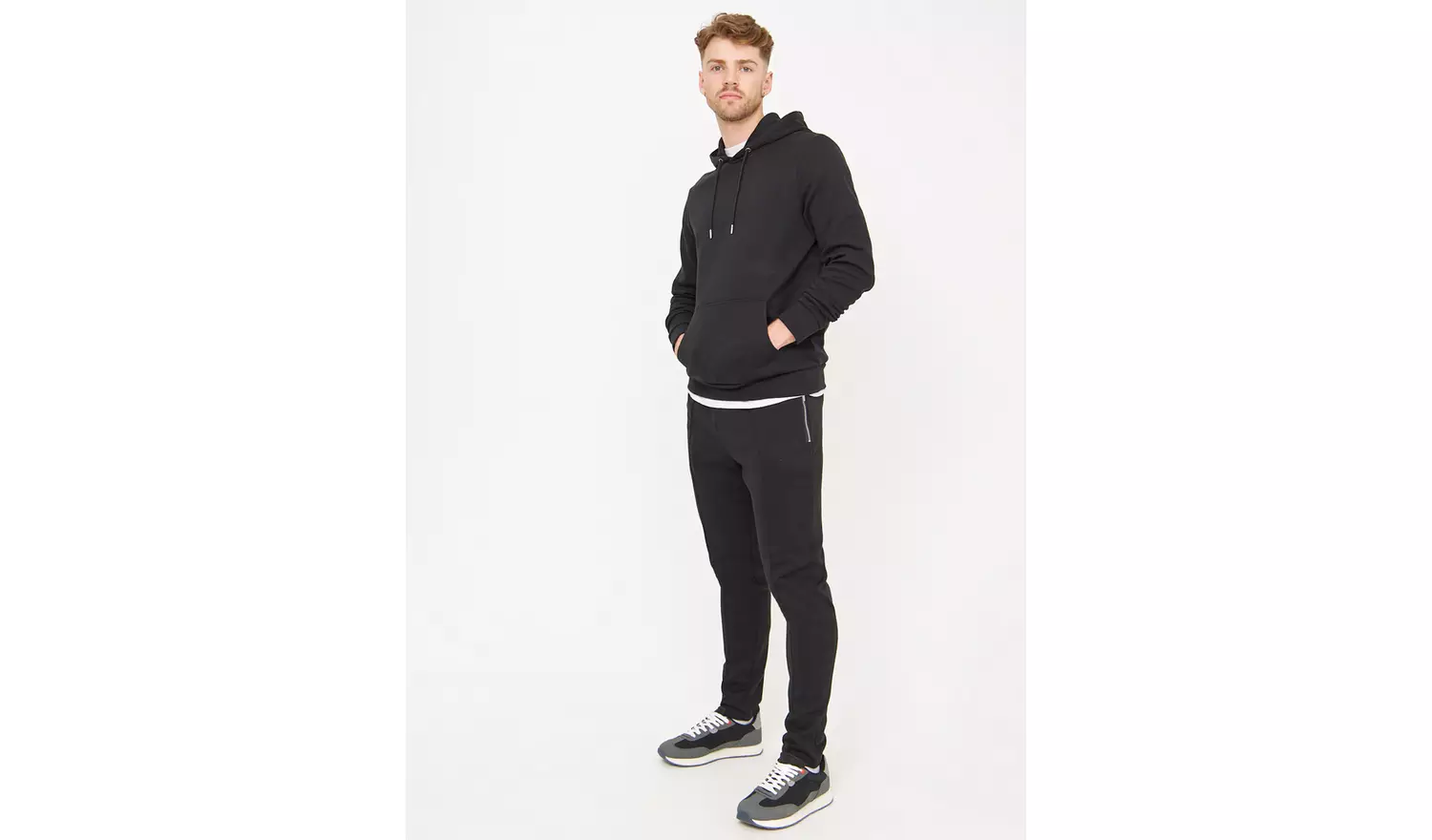Black Elevated Joggers L