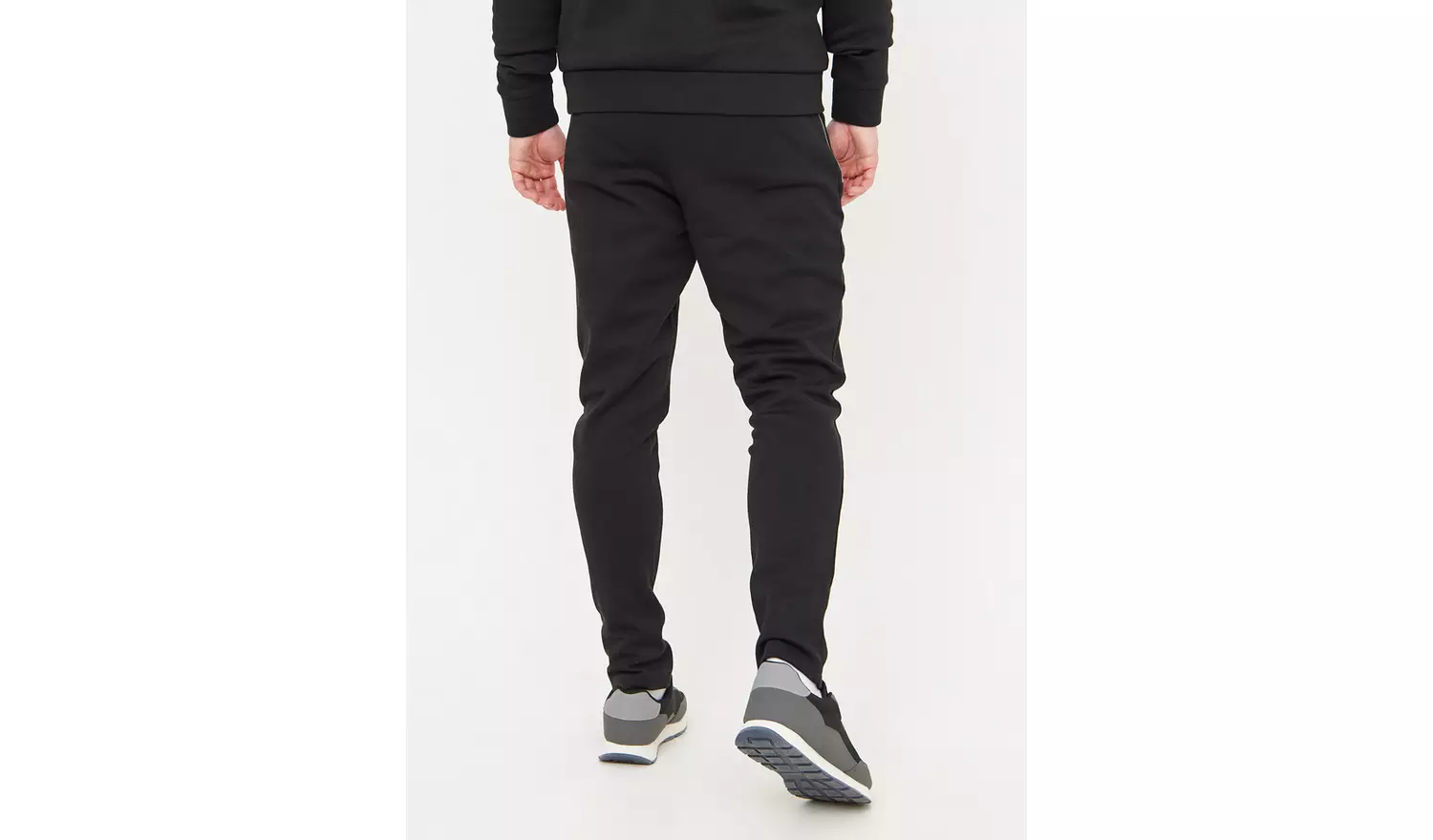 Black Elevated Joggers L