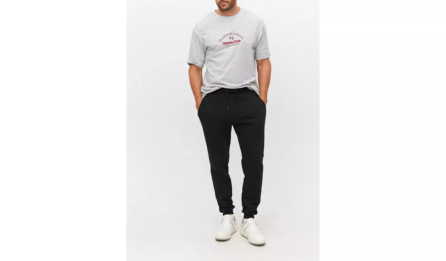 Black Core Cuffed Joggers M