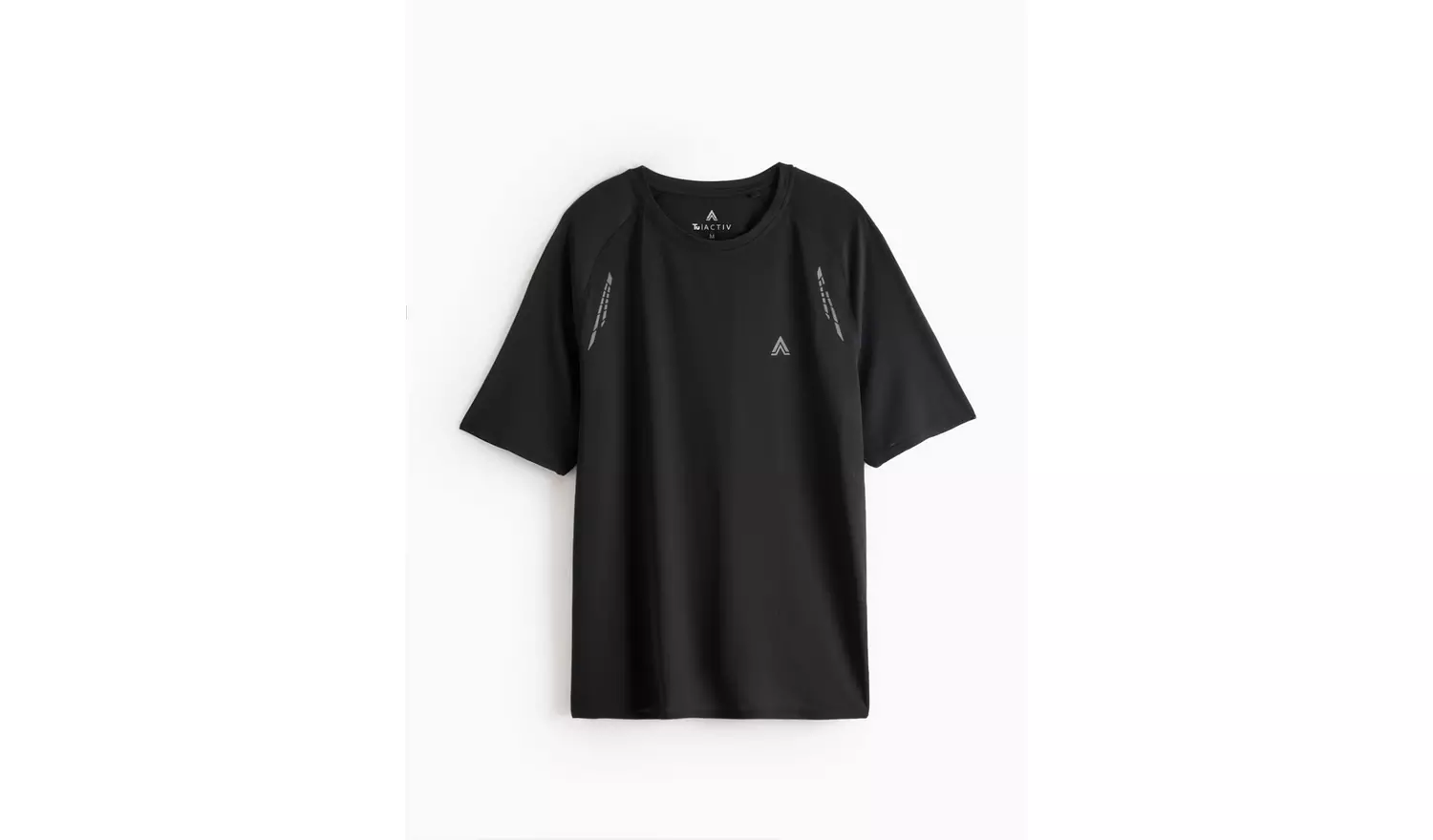 Active Black Printed Logo T-Shirt M