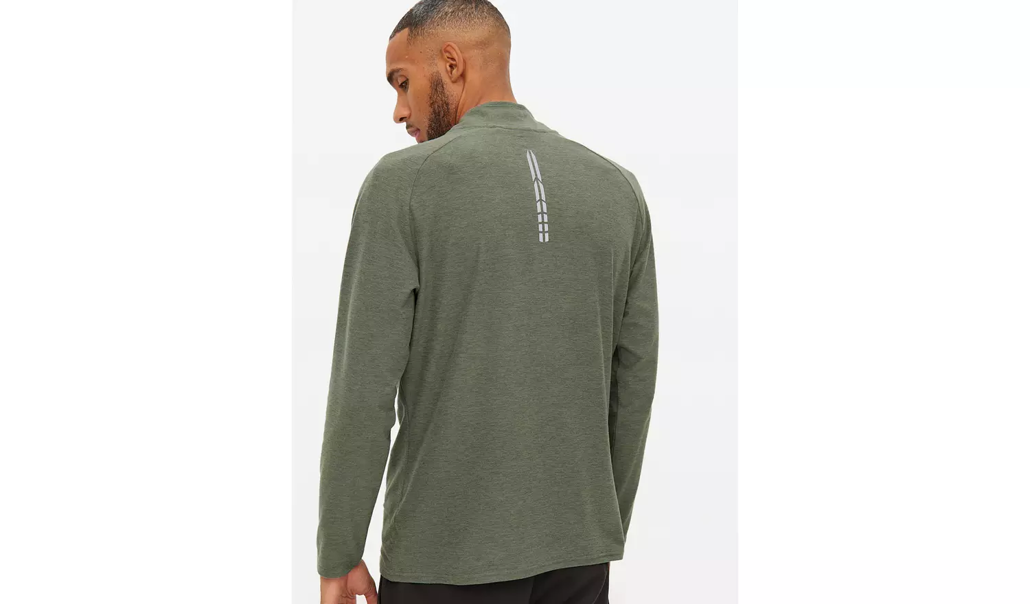 Tu Active Khaki Half Zip Long Sleeve Top M