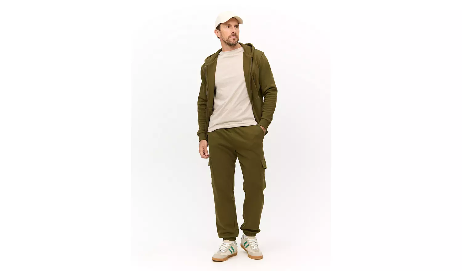 Khaki Classic Zip-Through Hoodie XL