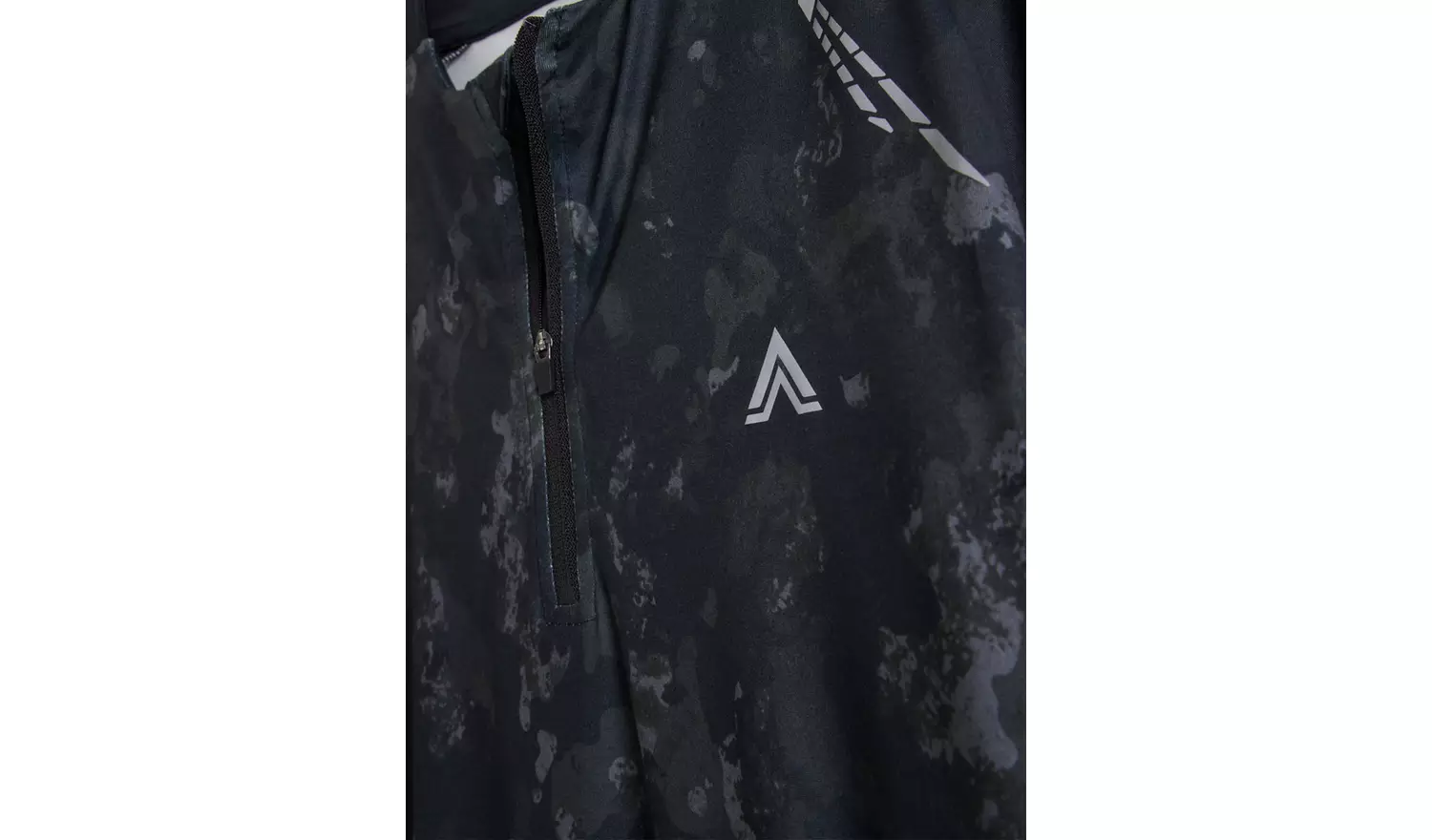 Tu Active Charcoal Camo PrintHalf Zip Long Sleeve Top M