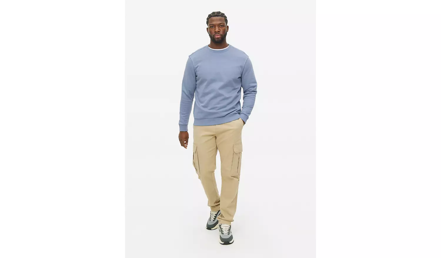 Blue Crew Neck Sweatshirt M