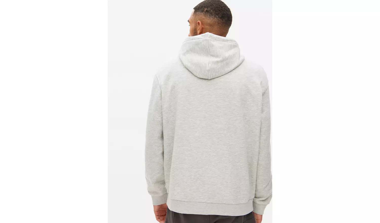 Grey Marl Core Zip-Through Hoodie M