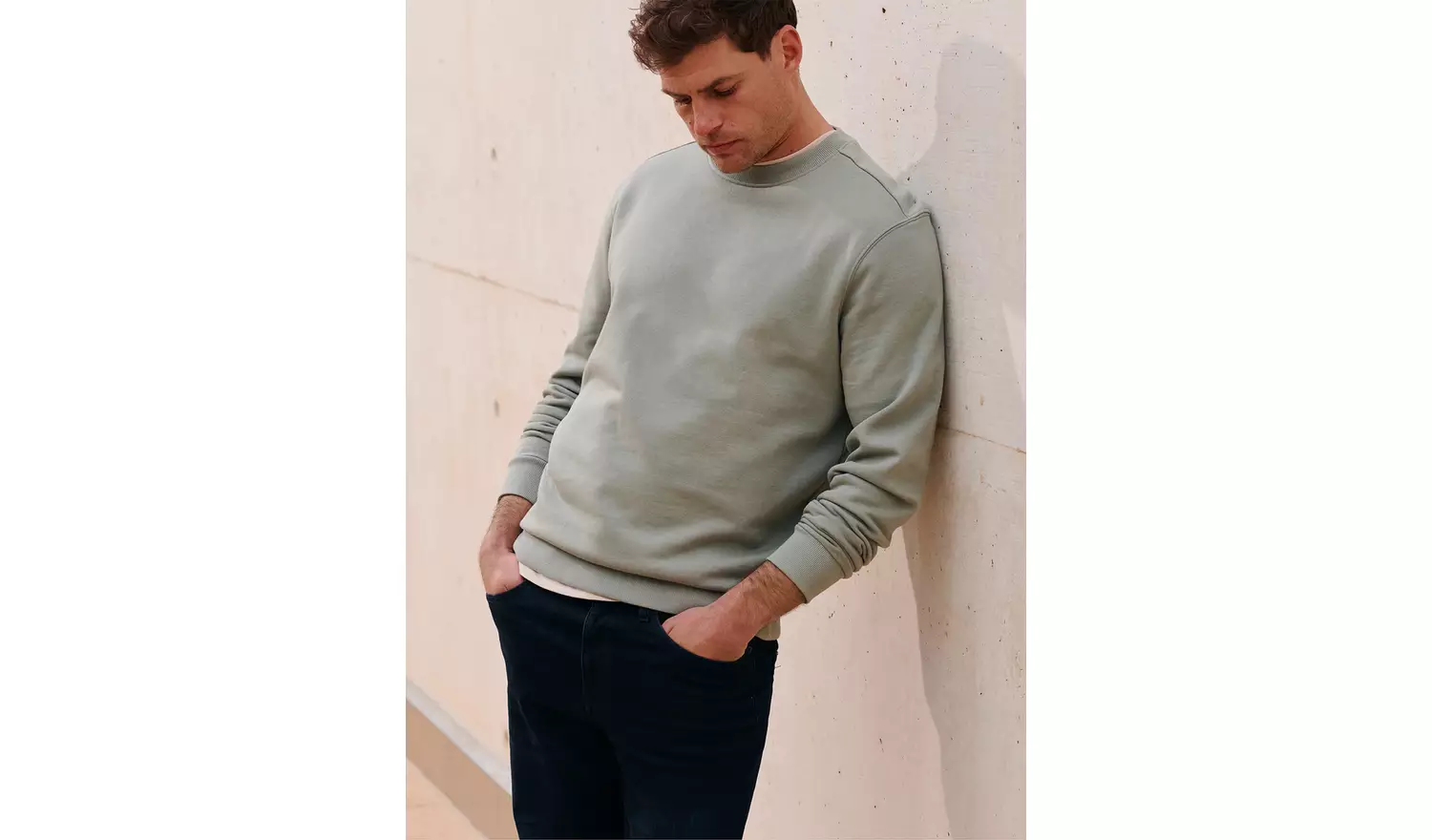 Pale Green Crew Neck Sweatshirt S