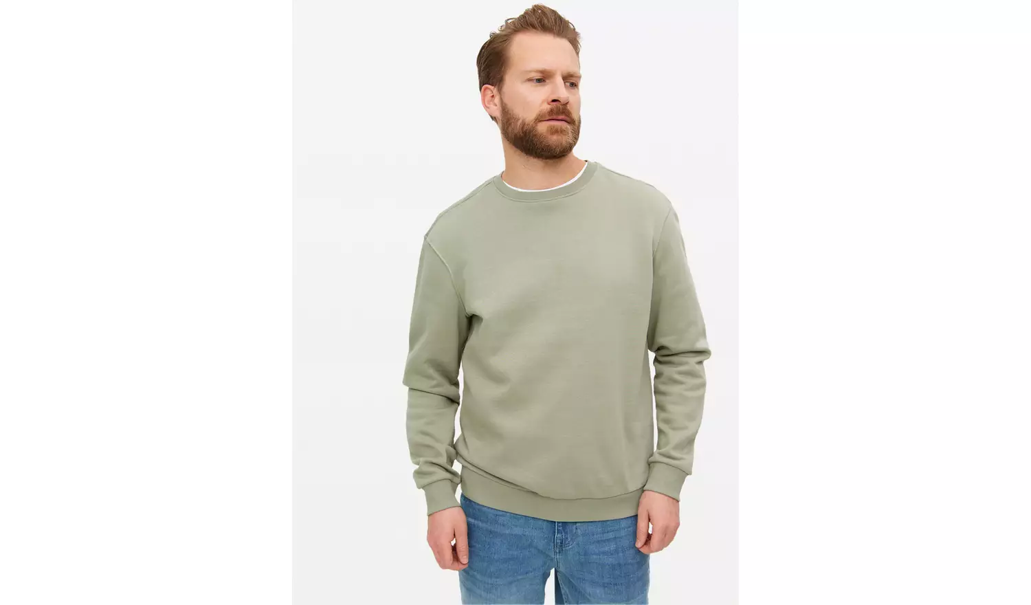 Pale Green Crew Neck Sweatshirt S