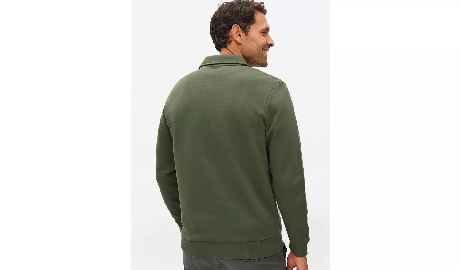 Khaki Quarter Zip Sweatshirt XXL
