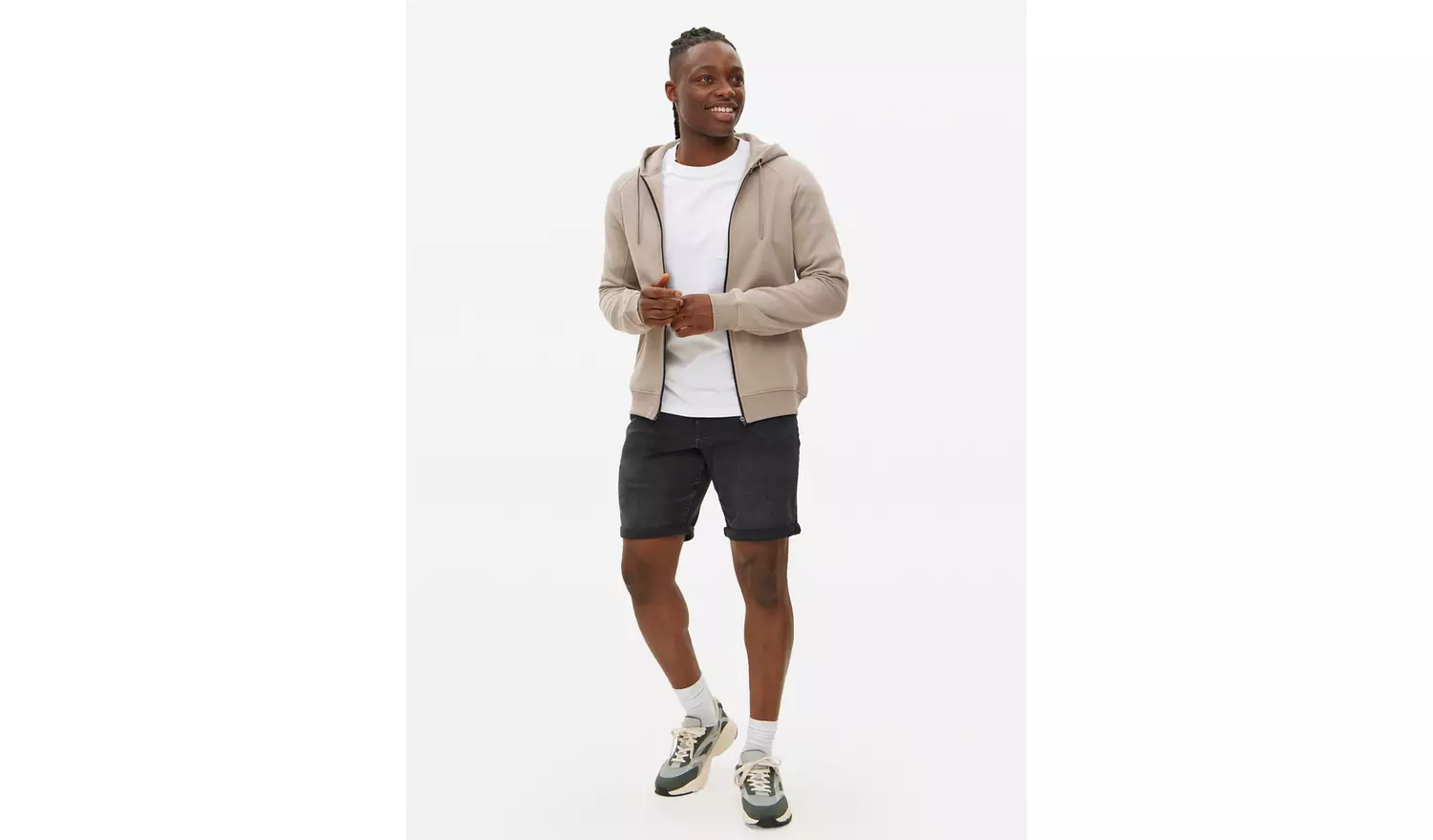 Light Grey Zip Through HoodieS