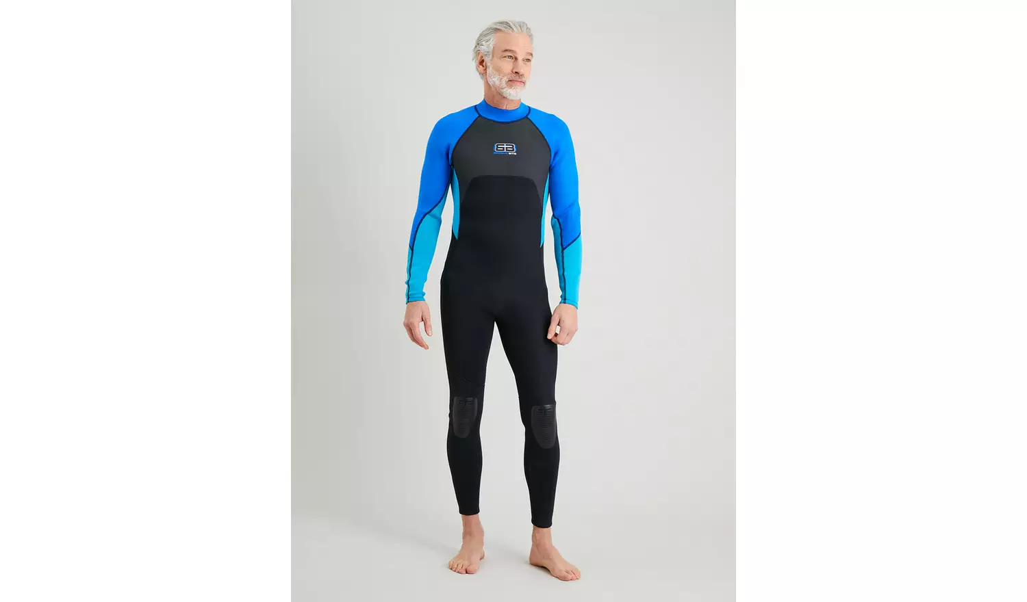 Men's Black & Blue Long Leg Wetsuit M