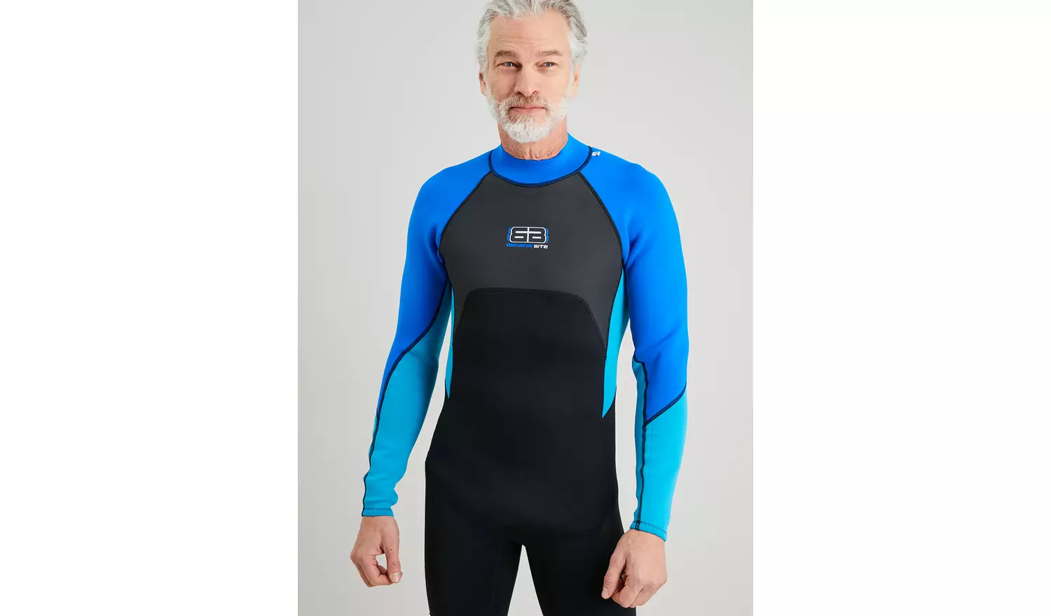 Men's Black & Blue Long Leg Wetsuit XL
