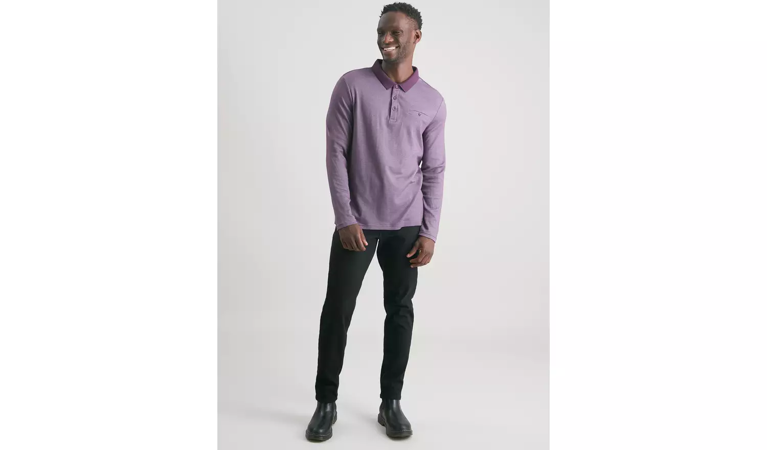 Purple Cross Dye Polo Shirt - XXXXL