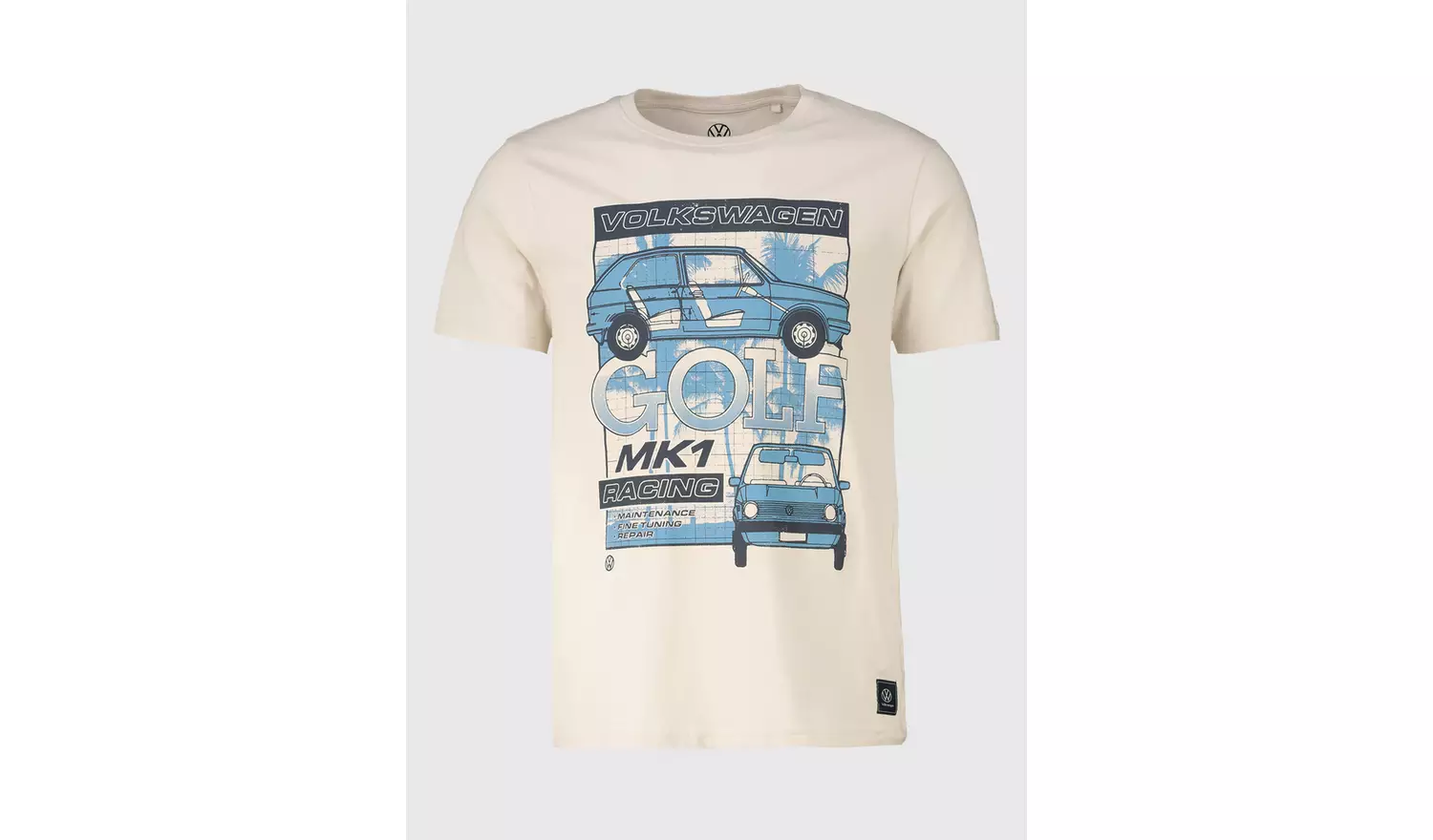 VW Golf Cream MK1 Racing Graphic Regular Fit T-Shirt - S