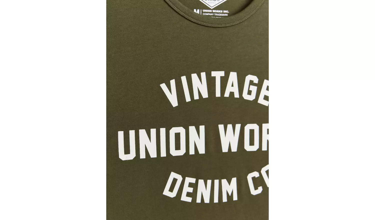 UNION WORKS Khaki Salute Graphic T-Shirt S