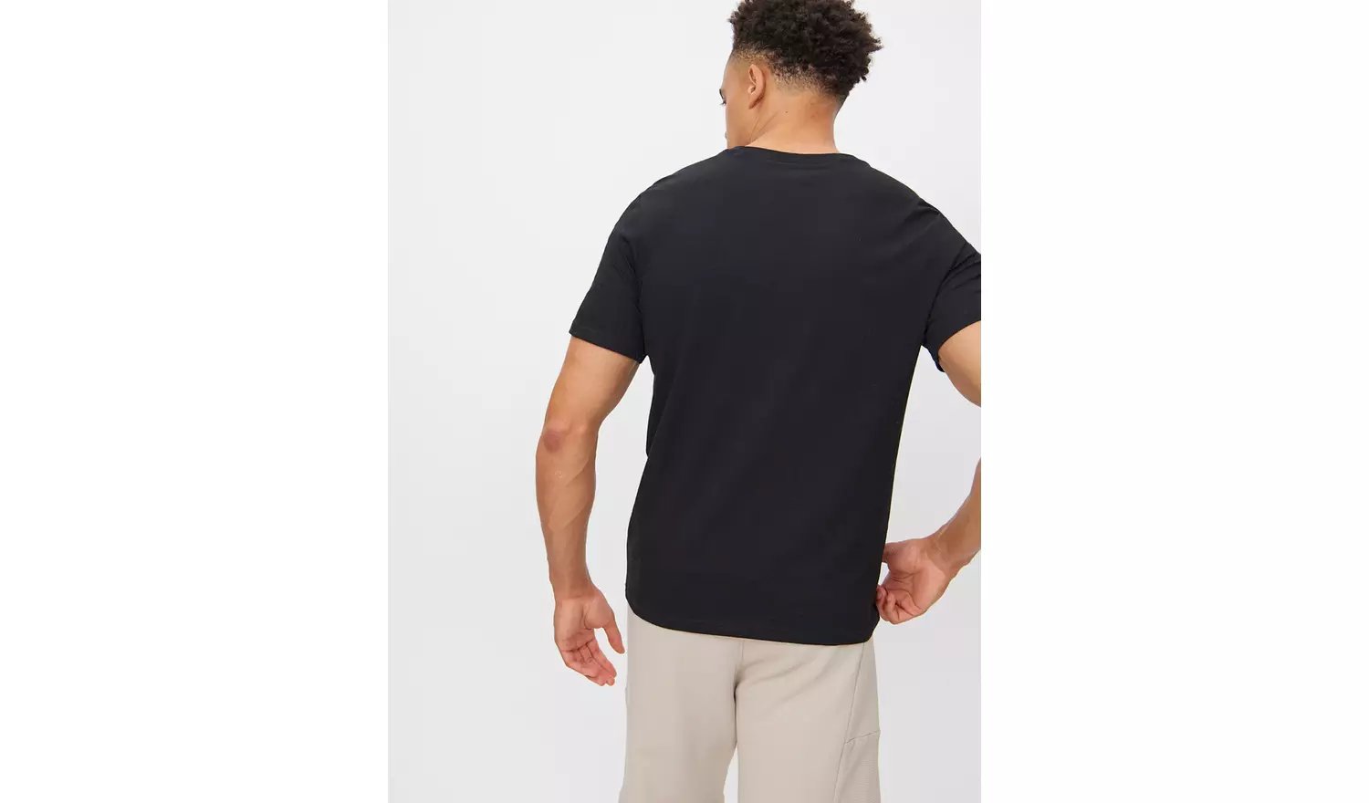 Black Plain Core Short Sleeve T-Shirt XXXL