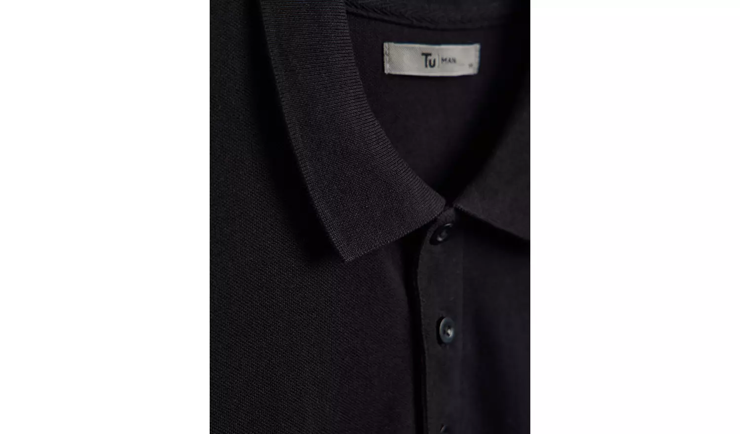 Black Pique Polo Shirt XXXL
