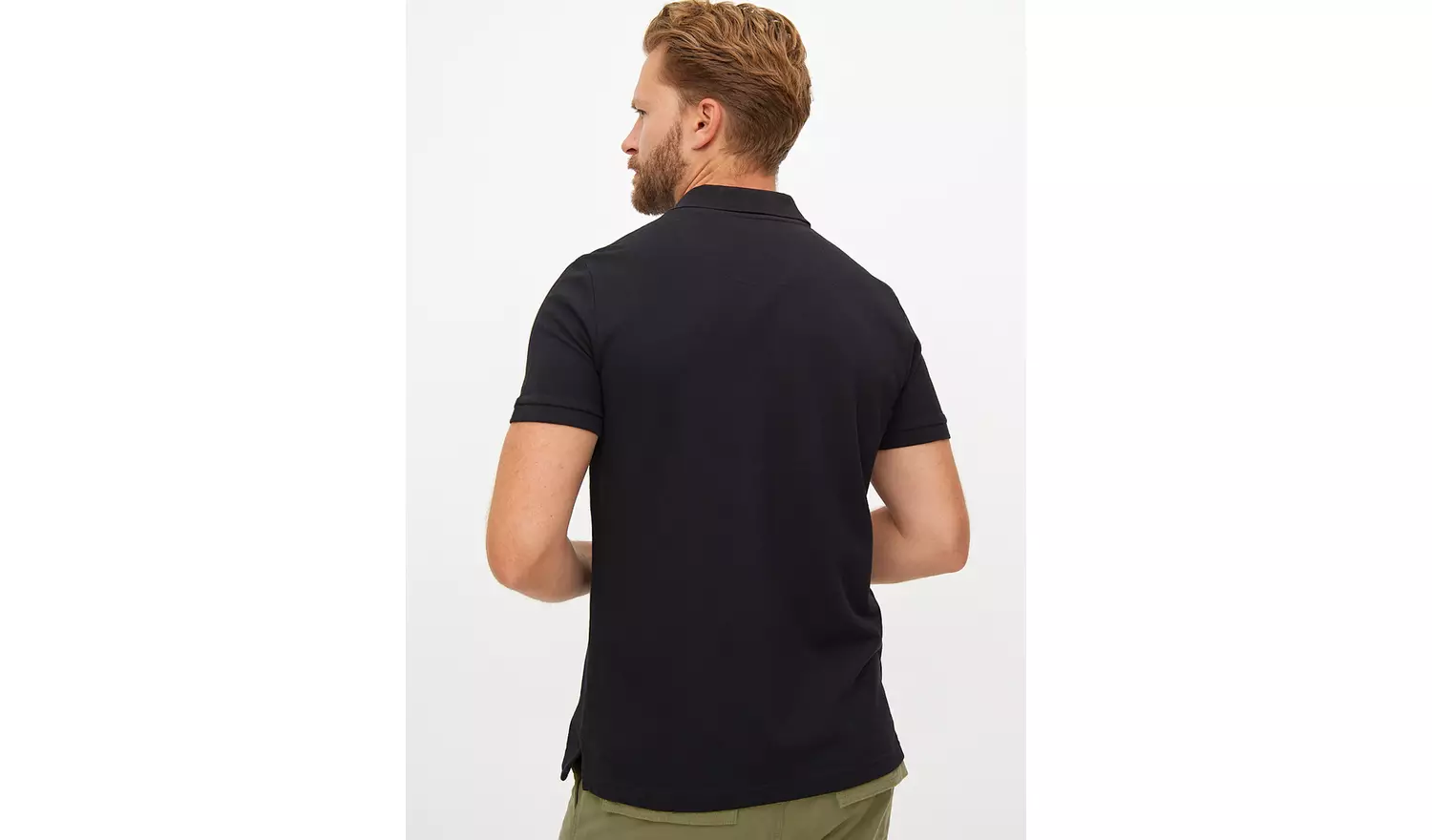 Black Pique Polo Shirt XXXL