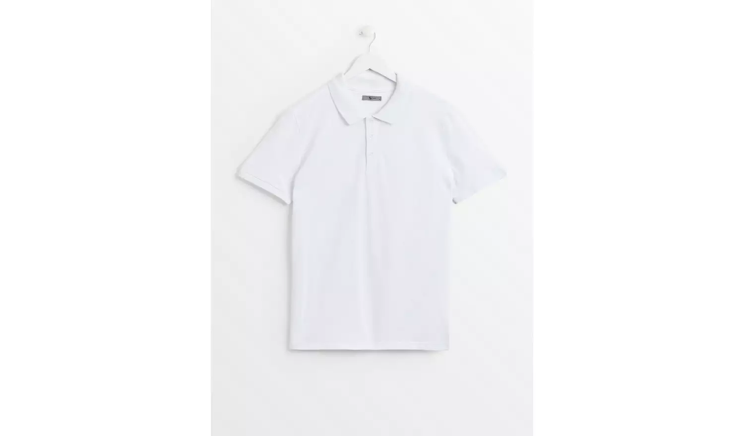 White Pique Polo Shirt M