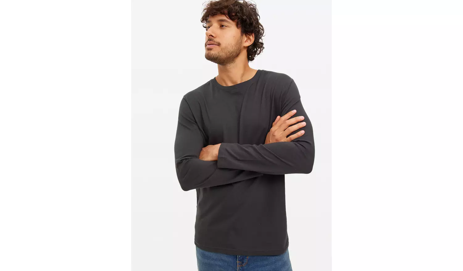 Plain Black Long Sleeve T-Shirt XL