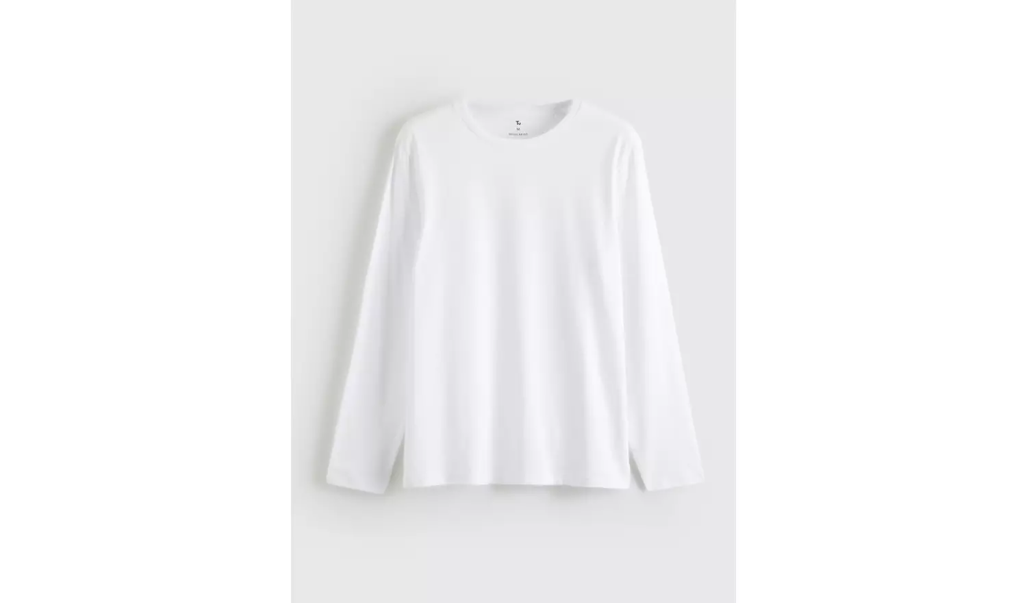 Plain White Long Sleeve T-Shirt M
