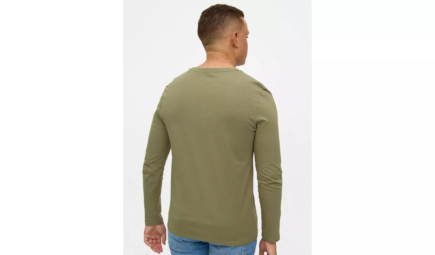 Plain Khaki Long Sleeve T-Shirt XL