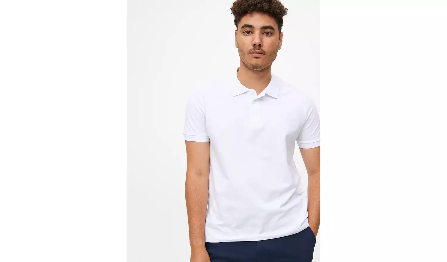 White Pique Polo Shirt 2 Pack L