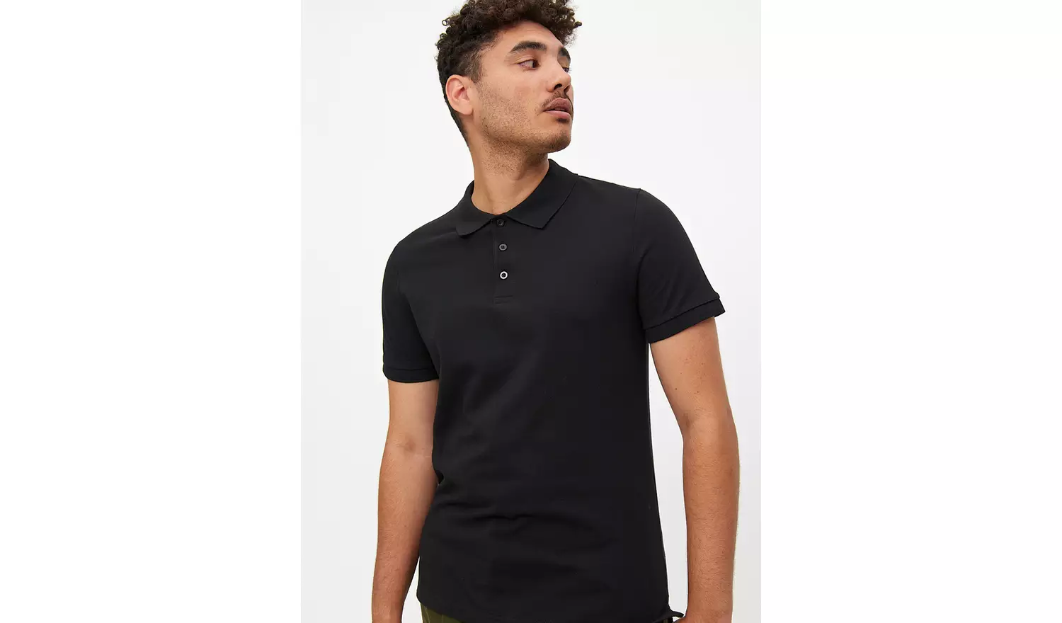 Black Pique Polo Shirt 2 Pack S