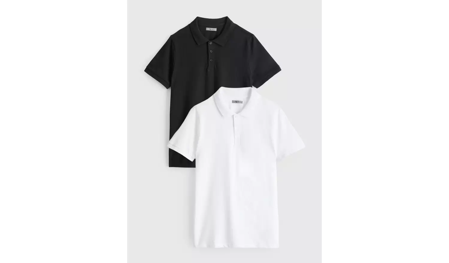 Black & White Pique Polo Shirt 2 Pack XXXXL
