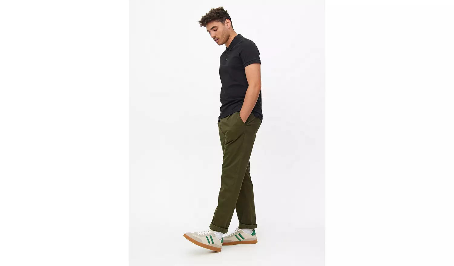 Black & White Pique Polo Shirt 2 Pack M