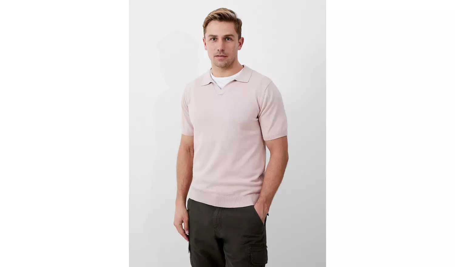 FRENCH CONNECTION Short Sleeve Resort Polo L