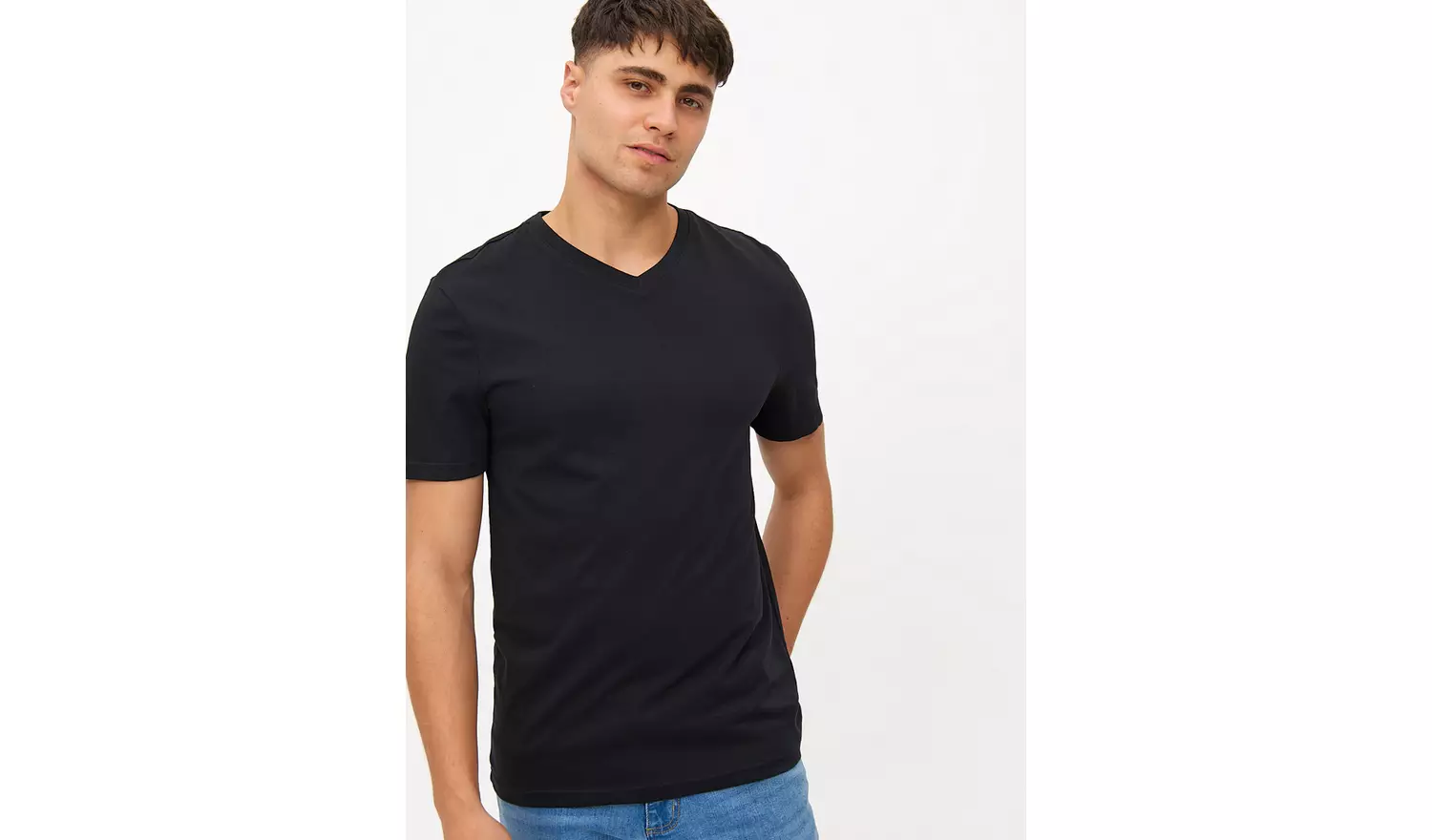 Black Core V-Neck Short Sleeve T-Shirt 3 Pack XXXL