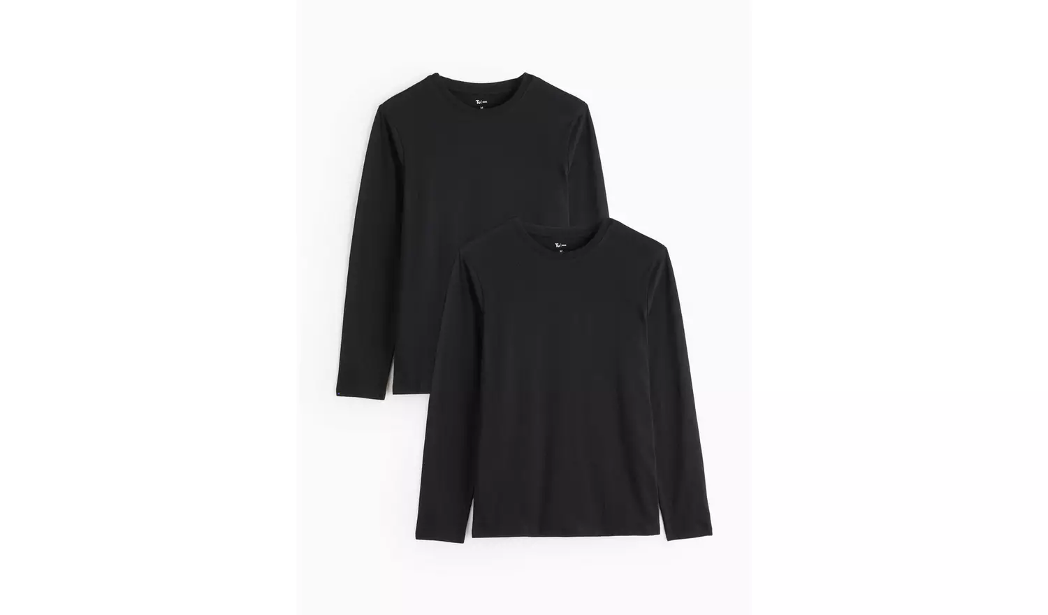 Black Core Long Sleeve T-Shirts 2 Pack S