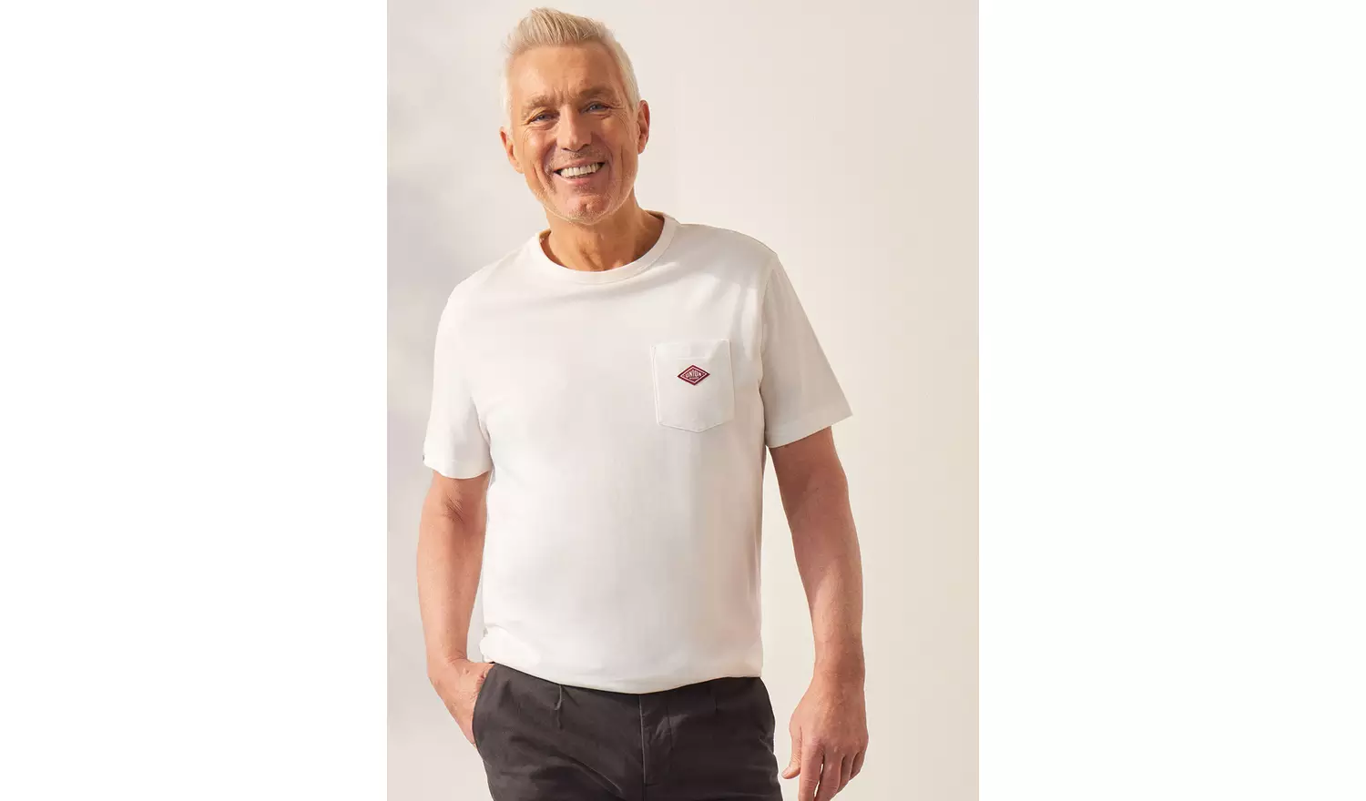 UNION WORKS White Logo Pocket T-Shirt S