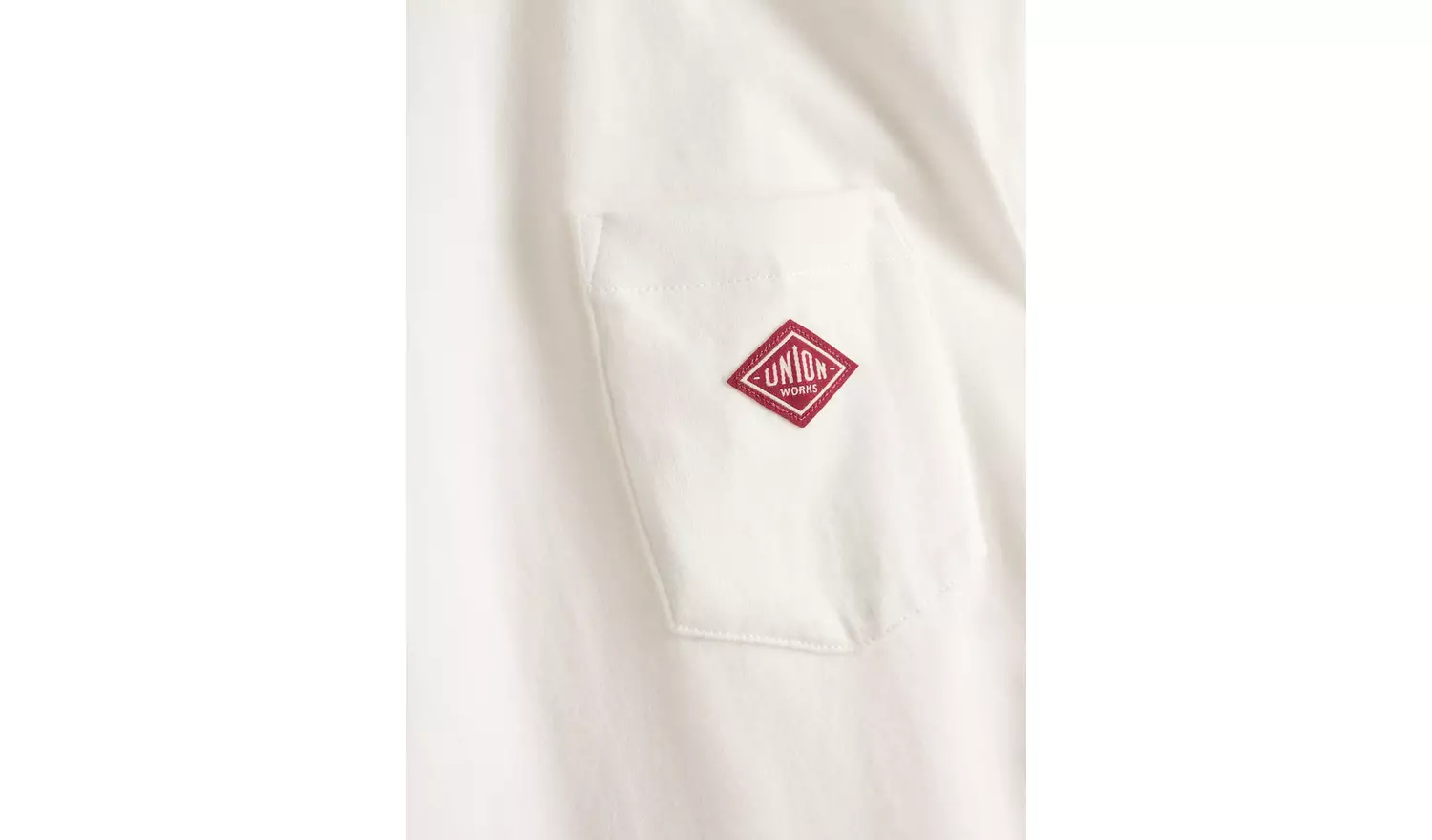 UNION WORKS White Logo Pocket T-Shirt S