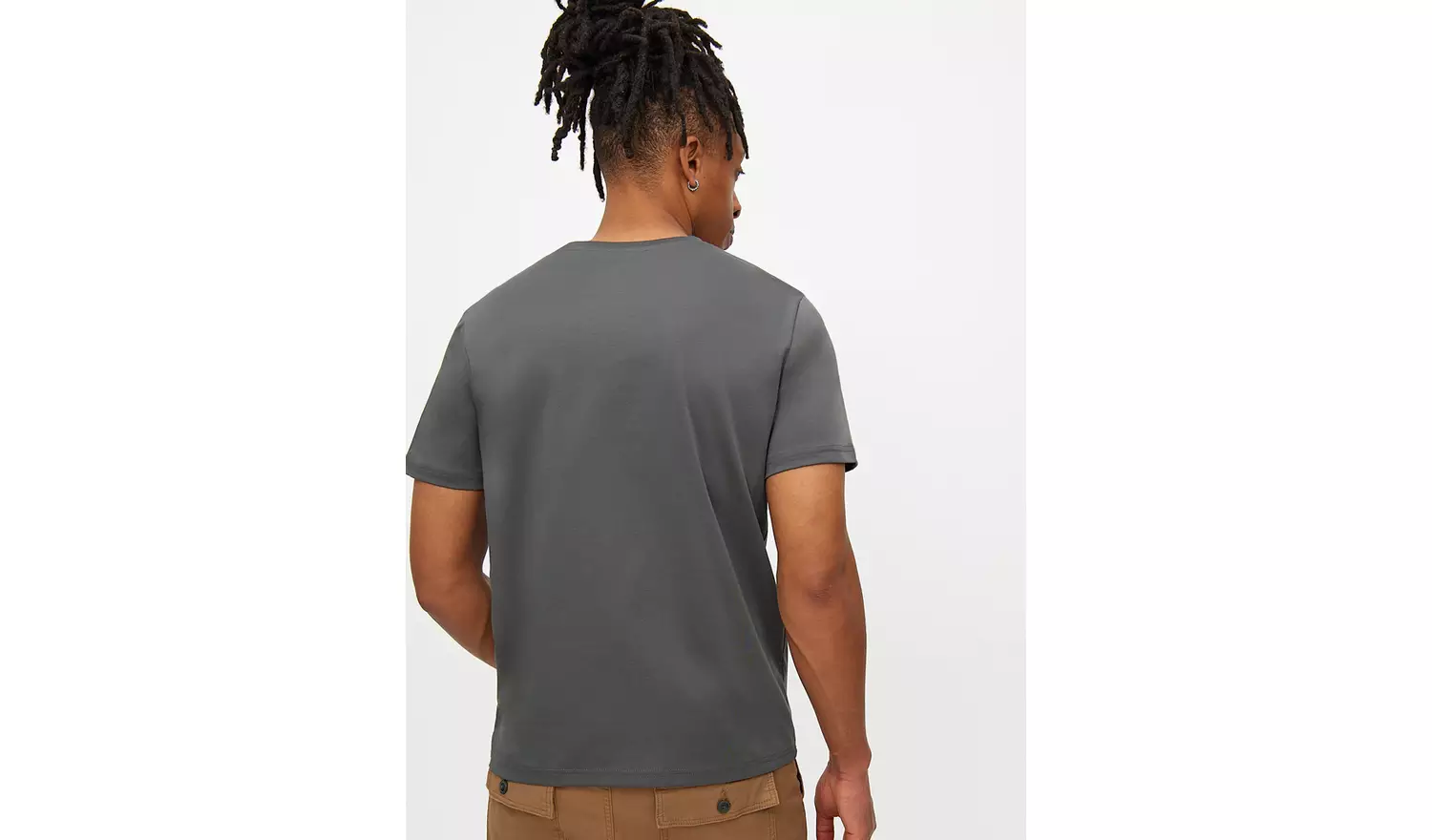 Mercerised Grey Crew Neck T-Shirt XXL
