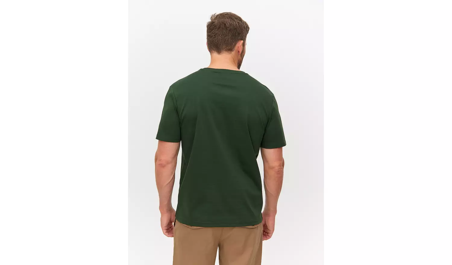 Mercerised Khaki Green Crew Neck T-Shirt M