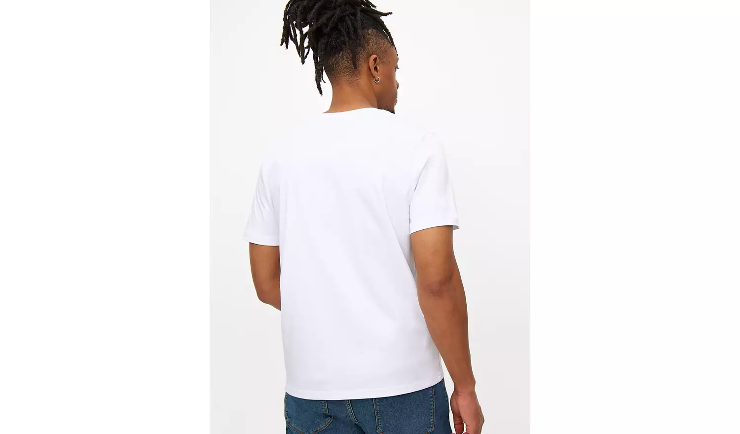 Mercerised White Crew Neck T-Shirt S