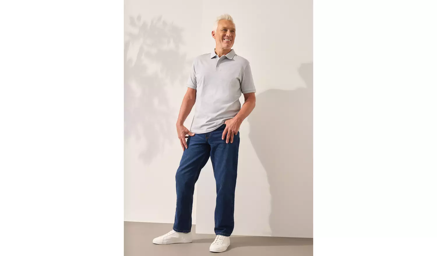 UNION WORKS Light Grey Tipped Jersey Polo Shirt XXXL