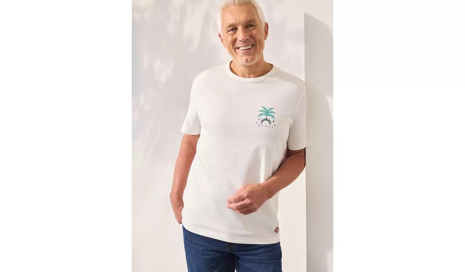 UNION WORKS Wave Graphic Crew T-Shirt S