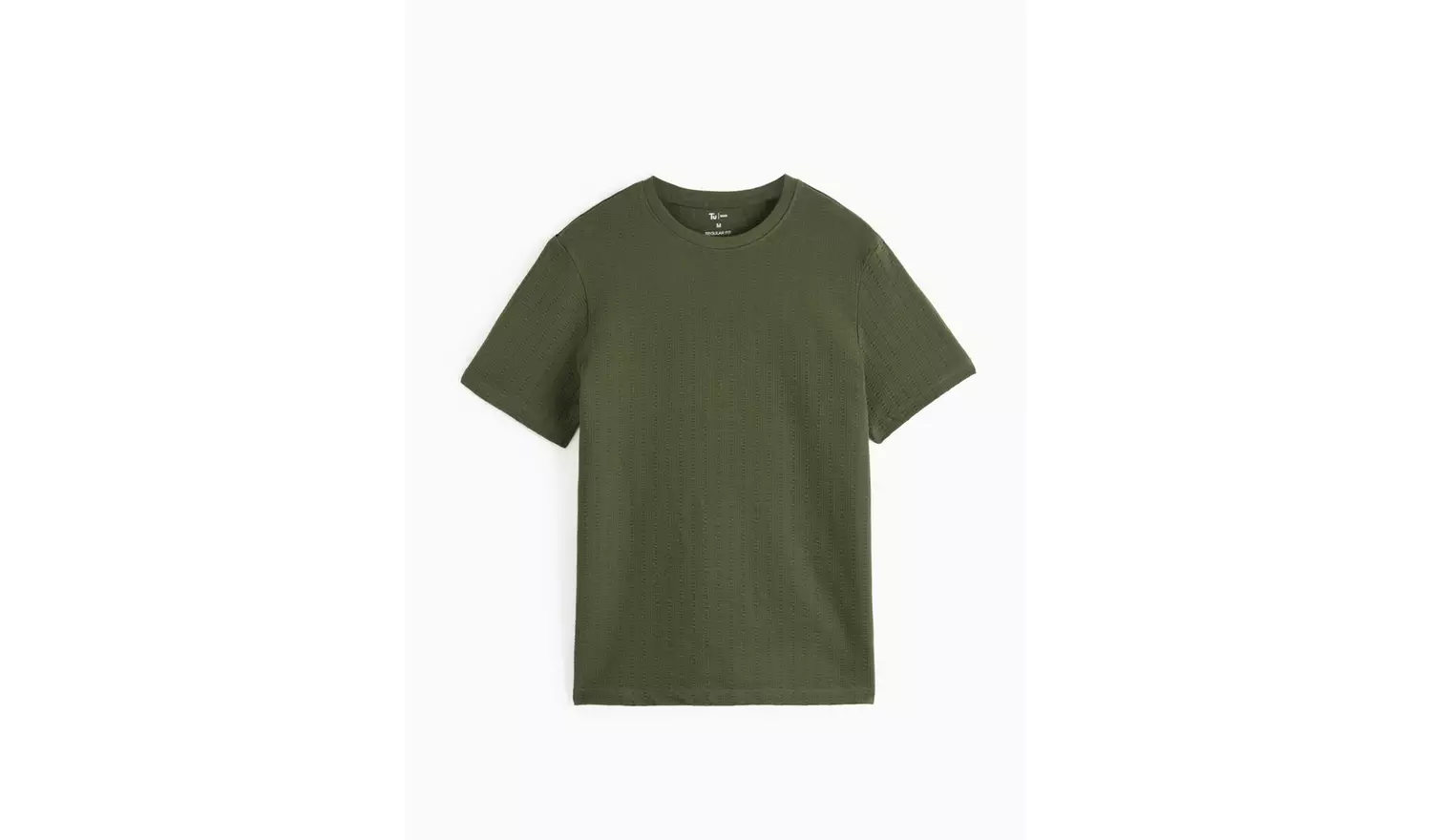 Khaki Seersucker Short Sleeve T-Shirt XXL