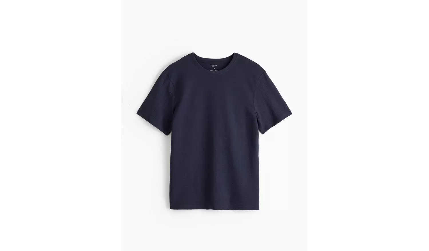 Navy Seersucker Short Sleeve T-Shirt XXL