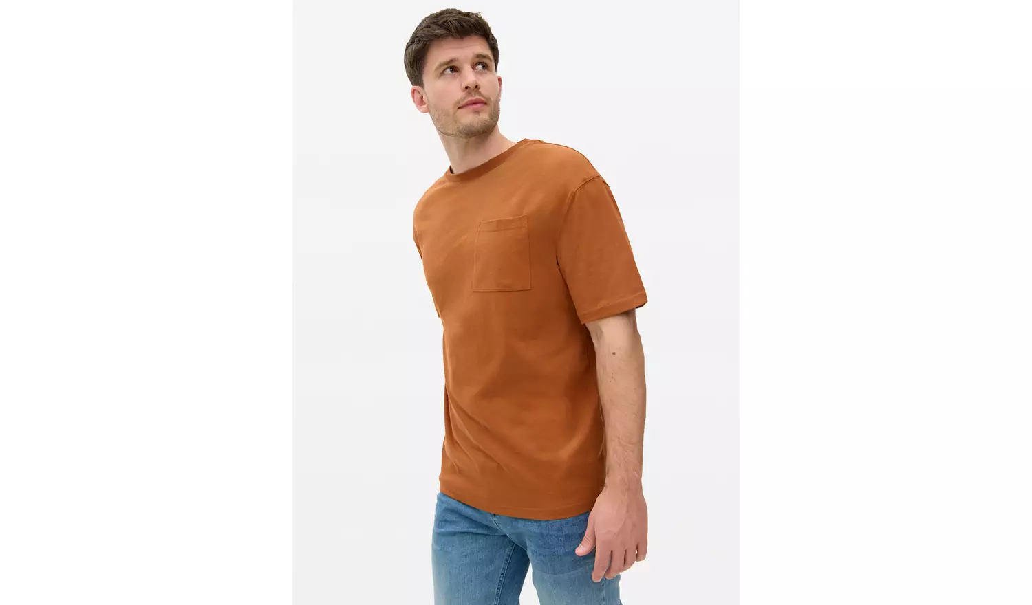Rust Orange Relaxed Fit Pocket T-Shirt XXXXL