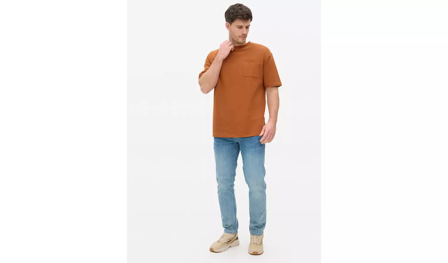Rust Orange Relaxed Fit Pocket T-Shirt XXXXL