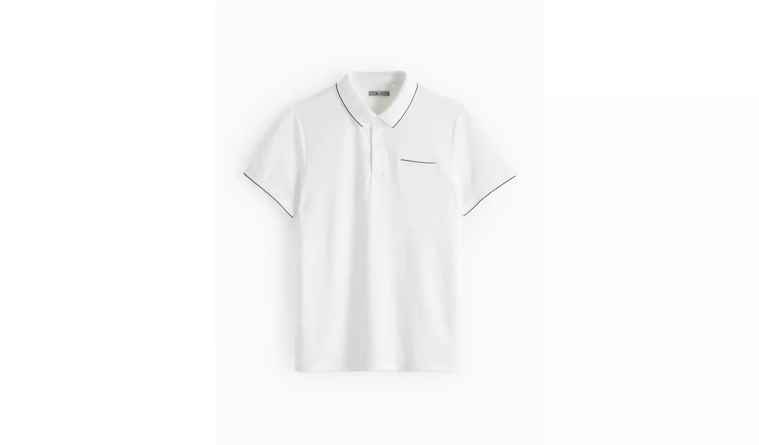 White Two Tone Polo Shirt XL